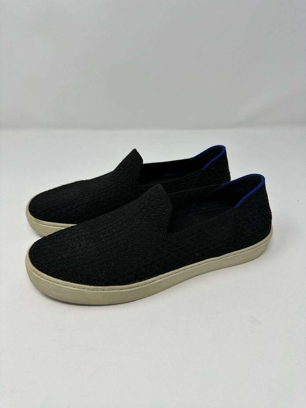 Rothy’s Women’s Retired Honeycomb Knit Versatile Black Slip On Sneakers size 8